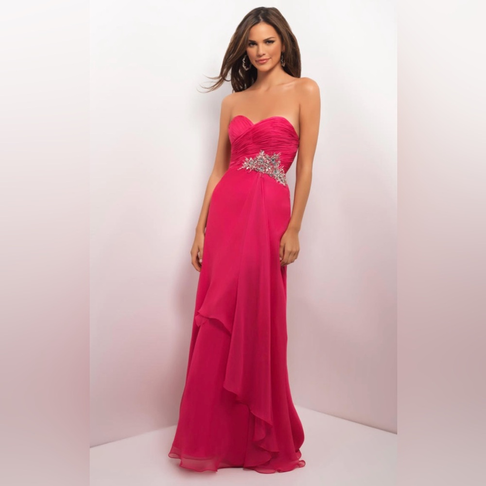 Blush Prom by Alexia Fuchsia Strapless Beaded Gown – Size 6 | NWT